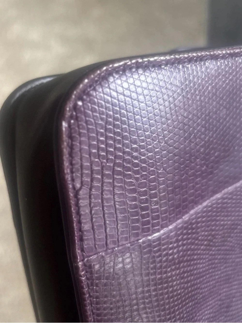 Rare Piece of CHANEL Craftsmanship — Prune Lizard Perfect Edge Flap